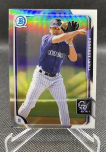 2015 Bowman Draft Chrome Prospect Refractor #73 Forrest Wall Rockies - Picture 1 of 2