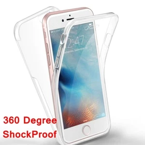 360 Degree Full Body Cover For iPhone 16 15 14 13 11 Clear Soft TPU+PC Back Case - Picture 1 of 12