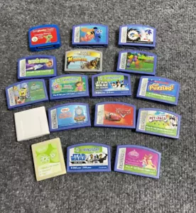 Leapster Kids Games Educational Learning Cartridges Lot of 17 In Multi-Color - Picture 1 of 11