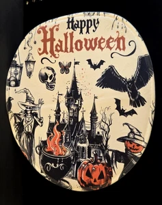 Halloween Haunted House Cauldren Toilet Lid Seat Cover Bathroom Decor 17 x 15 in - Picture 1 of 9