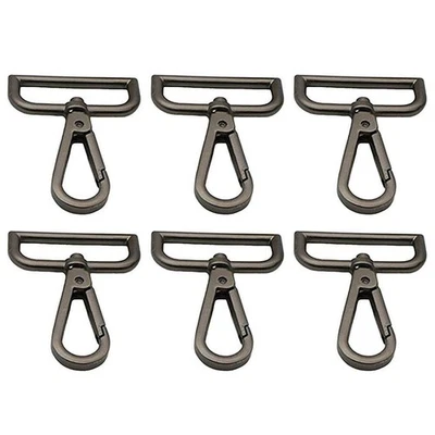  10 Pcs Lanyard Clasp D-shaped Snap Hook, Metal Key Chain Swivel and Ring - Image 1 of 4