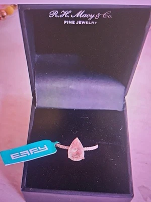 EFFY  SOLID ROSE GOLD 14K 1.5 ct Morganite & Diamond Ring Size 7 NWT  - Image 1 of 4