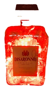 Disaronno Flaschenlampe Leuchtdeko-LED Lichterkette-Upcycling Bar Schnaps Geschenk - Bild 1 von 3