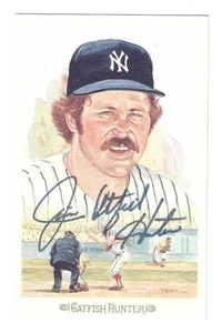 Signierte JIM HUNTER New York Yankees Perez-Steele Celebration Postkarte Echtheitszertifikat - Bild 1 von 1
