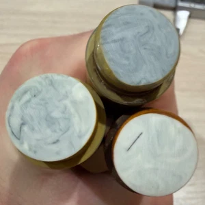 Catalin Faturan 3pcs Vintage USSR Bakelite Rods Old Original Bakelite 184g - Picture 1 of 9