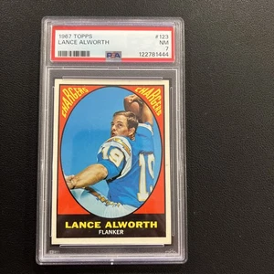 1967 TOPPS Football #123 Lance Alworth PSA  7 NM - Picture 1 of 2
