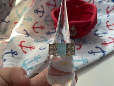 Позолоченное кольцо BP Rg89798 Bomb Party 'Made You Look' Baby небесно-голубой топаз - Изображение 1 из 3