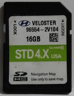 Hyundai Veloster 2015 2016 2017 Factory NAV Navigation Map SD Card 96554-2V104 - Image 1 of 2