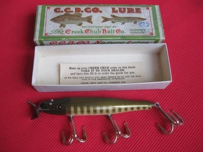 RARO! Caja Extremely Early Giratoria Vintage Creek Chub 2300 Husky Pikie - Caja NRA Foto 1 de 4