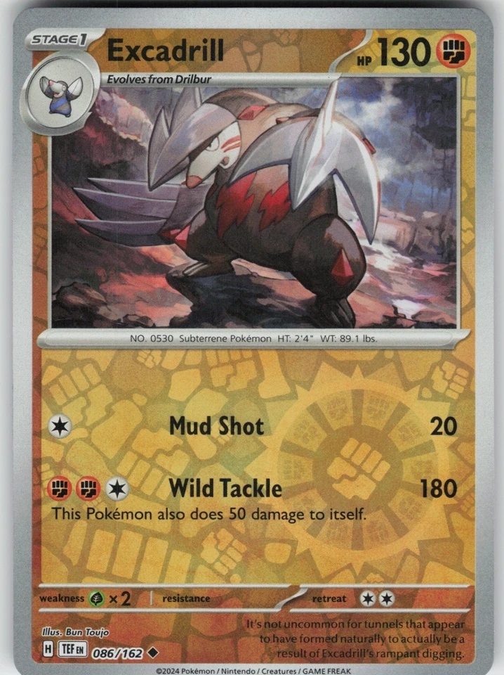 Reverse Holo Excadrill 086/162 Uncommon SV05: Temporal Forces NM - Image 1 of 1