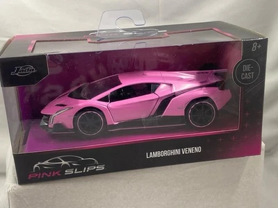 Jada розовый скольжения литой автомобиль Lamborghini Veneno розовый спортивный автомобиль масштаб 1:32 - Изображение 1 из 4