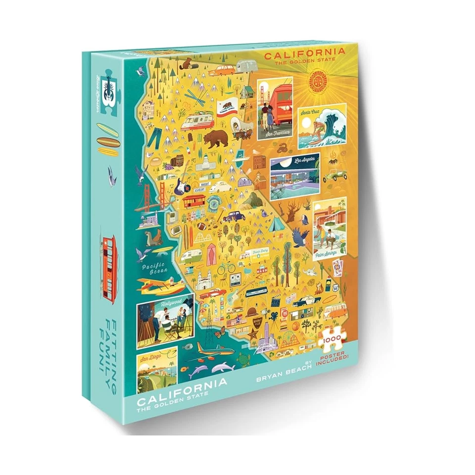 Blue Lobster Puzzles California - The Golden State (1000 Piezas) SW (Nuevo) Foto 1 de 1