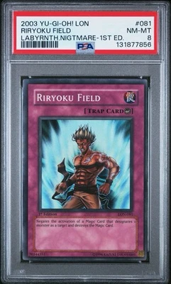 2003 Yu-Gi-Oh! Riryoku Field Labyrinth of Nightmare LON 1st Ed Super Rare PSA 8 - Image 1 of 2