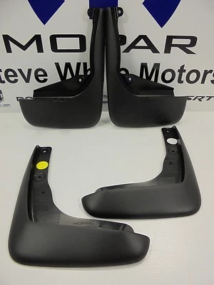 15-17 Chrysler 200 nuevos protectores contra salpicaduras moldeados delanteros y traseros de lujo negro Mopar OEM Foto 1 de 3