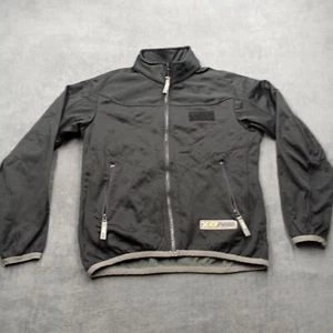 Descente DNA Jacket Womens 12 Black Full Zip Outdoor Fleece Lined Sport Logo - Picture 1 of 15