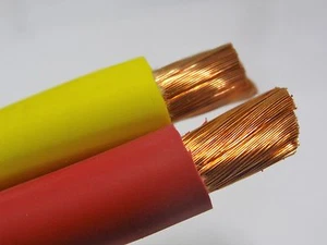 10' FT 2 AWG GAUGE EPDM HD WELDING CABLE 5' RED  5' YELLOW USA NEW - Picture 1 of 1