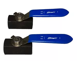 Qty 2 - One Piece Ball Valve 3/8" NPT 2000 WOG PSI, Carbon Steel ASME B16.34 - Picture 1 of 10