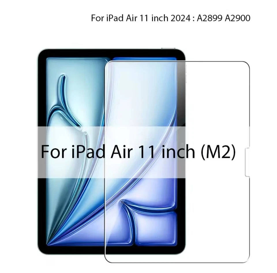 9H Glasfolie für Apple iPad Air 11 2024 M2 Schutzfolie Hart Display Folie Glas - Bild 1 von 4