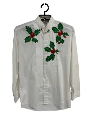 Vintage Broadway Tuxmakers Women's Long Sleeve White Holly Button Blouse Size M - Image 1 of 4