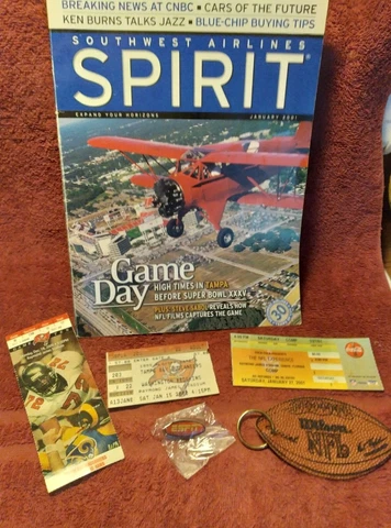 Superbowl LV Rams Tampa Bay Buccaneers old tickets memorabilia NFL Experience Cover