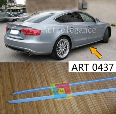 AUDI A5 S5 SPORTBACK 08-14 MINIGONNE LATERALI IN OTTICA S-LINE SOTTOPORTA - Immagine 1 di 4