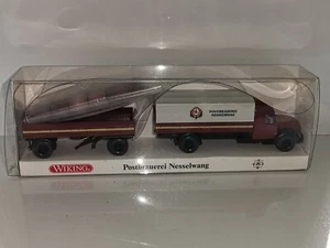 Wiking Post, PMS 82-03, cervecería postal Nesselwang Magirus S 7500 tren de carga - embalaje original - Imagen 1 de 6