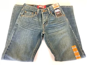 NUEVO CON ETIQUETAS LEVI'S 514 DELGADO RECTO AJUSTE DELGADO, talla 10 delgada para niño. 23x25 azul descolorido - Imagen 1 de 12