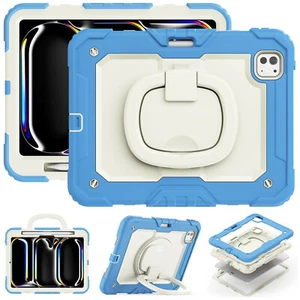 Para Apple iPad Pro M4/Air M3 11/13 en 2025 Niños Eva Rotación Anillo Soporte Estuche - Imagen 1 de 110