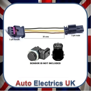 CONECTOR DE 3 PINES SENSOR DE ESTACIONAMIENTO EXTENSIÓN ENCHUFE COLETA PARA OPEL VAUXHALL VIVARO - Imagen 1 de 1