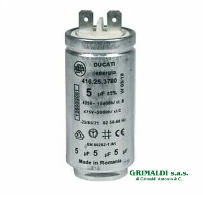 CONDENSATORE DUCATI 5µF 475V DIMENSIONI 60X30 mm 416253729 416178364