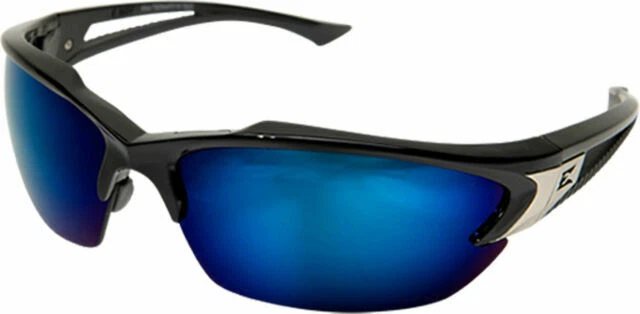 Edge Eyewear TSKAP218 Kazbek Polarized Wrap-Around Safety Glasses - Black