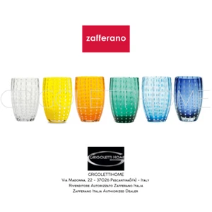 Zafferano - Perle - Set 6 Bicchieri - h cm 10,9 - 32 cl - Rivenditore - Picture 1 of 2