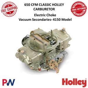 Holley 650 CFM Carburador Clásico Estrangulador Eléctrico Aspirador Secundario - Modelo 4150 - Imagen 1 de 12