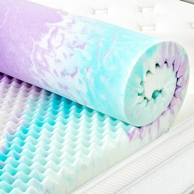 Mattress Topper Memory Foam Cooling Soft Breathable Bed Pad Topper Twin Queen Foto 1 de 4