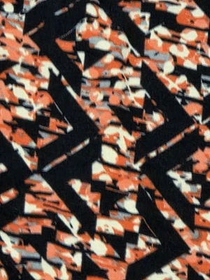Lularoe TC Leggings- NWOT- Geometric Print- Black, White, Peach, Coral, Grey - Image 1 of 3