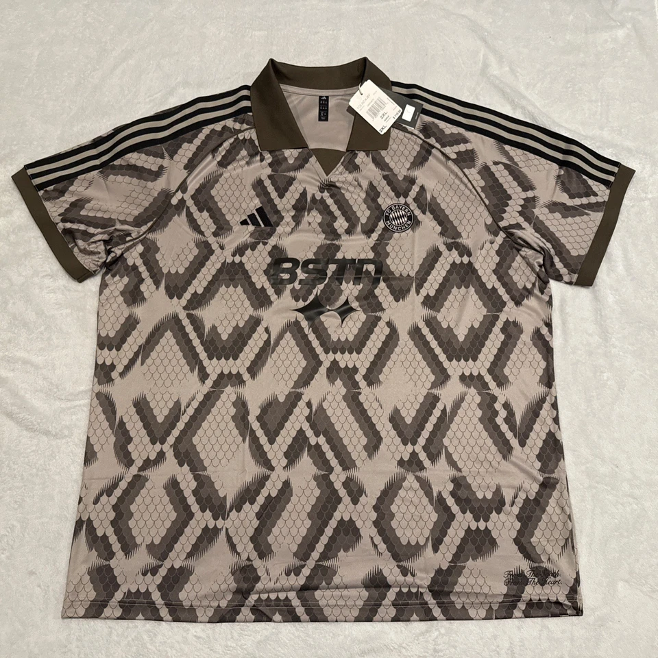 Camiseta de fútbol marrón Adidas Bayern Munich BSTN 2024-25 para hombre 2XL XXL Alemania Foto 1 de 4