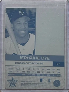 1/1 JERMAINE DYE 2000 PACIFIC VANGUARD CARD PRINTING PLATE KANSAS CITY ROYALS - Picture 1 of 2