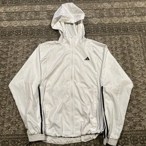 Adidas Cortavientos Ligero Cremallera Completa Mujer’s Pequeño, Blanco Con Bueno - Imagen 1 de 8