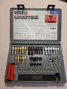 Matco Tools 51 pc. Rethreading Tap & Die Set Fractional and Metric TDK51 USA - Bild 1 von 3