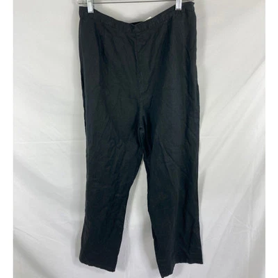 Talbots Linen Pants Black Size 14P - Image 1 of 4