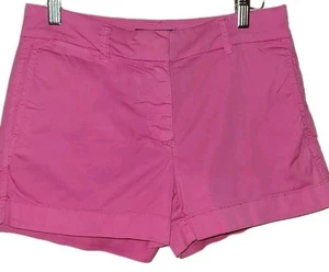 J. Crew 3" Inseam Classic Cotton Chino Shorts Barbie Pink Size 0 Fits 28" W - Picture 1 of 6