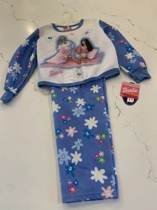 Vintage 2000 Barbie Schlafanzug Set Mädchen Gr. 6 NEU mit Etikett (2) Teile Fleece - Bild 1 von 10