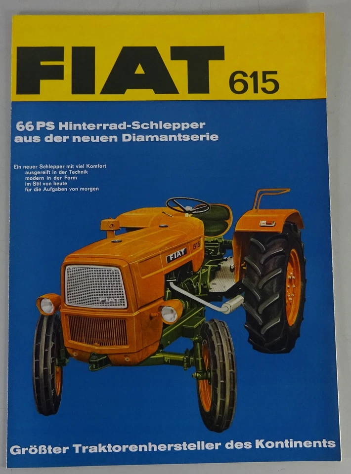 Depliante / Brochure | Fiat 615 Trattore 66 CV | Novembre 1966 Foto 1 de 2