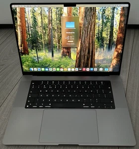 Apple MacBook Pro 2021 16Inch M1 Pro 16GB RAM 512GB SSD Grey 82% Battery Health - Afbeelding 1 van 14