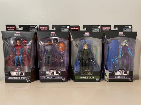 Marvel  Legends What If Lot Zombie Hunter Spider-Man TChalla, Sylvie, Nebula NEW Cover