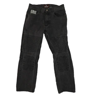 RED APE Men Jeans Black Dark Wash Ribbed Skate size 34 Goth Punk Y2K - Picture 1 of 15