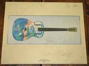 DIRE STRAITS FULLY SIGNED BROTHERS IN ARMS PRESENTATION TOUR LITHO PRINT 1985 - Picture 1 of 8
