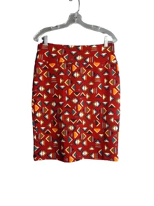 Falda Lápiz LuLaRoe Cassie Elastizada Colorida Multicolor Estampado Triángulo Med - Imagen 1 de 6