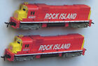 l822 HO lot of 2 TYCO Rock Island Alco C430 power with light and dummy