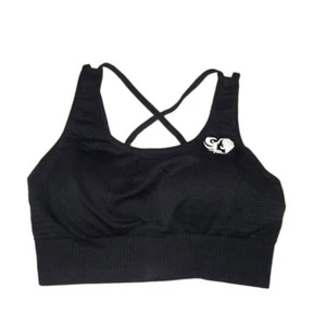 Neu mit Etikett Damen XS Best Power nahtloser schwarzer Sport-BH formend atmungsaktiv Unterstützung - Bild 1 von 9